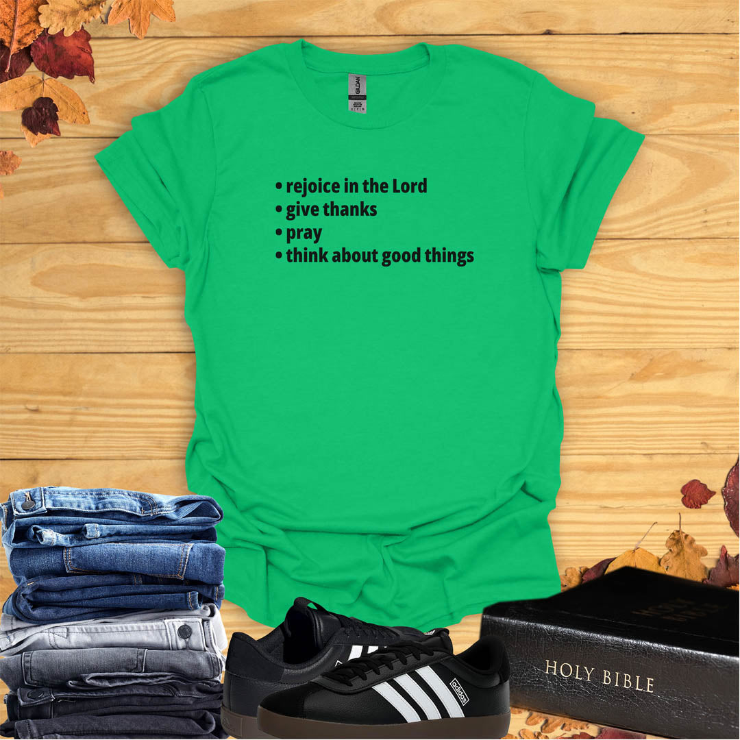 Rejoice, Pray & Give Thanks T-shirt