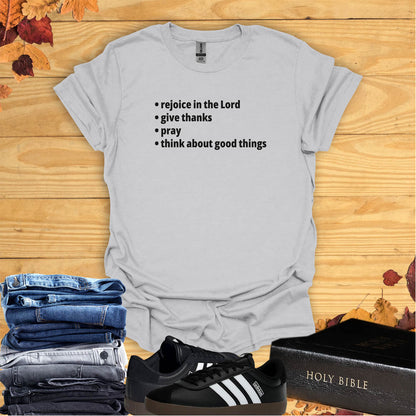 Rejoice, Pray & Give Thanks T-shirt