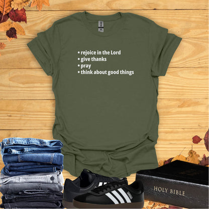 Rejoice, Pray & Give Thanks T-shirt